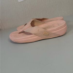 FitFlop Pink Wedge Thong Sandals